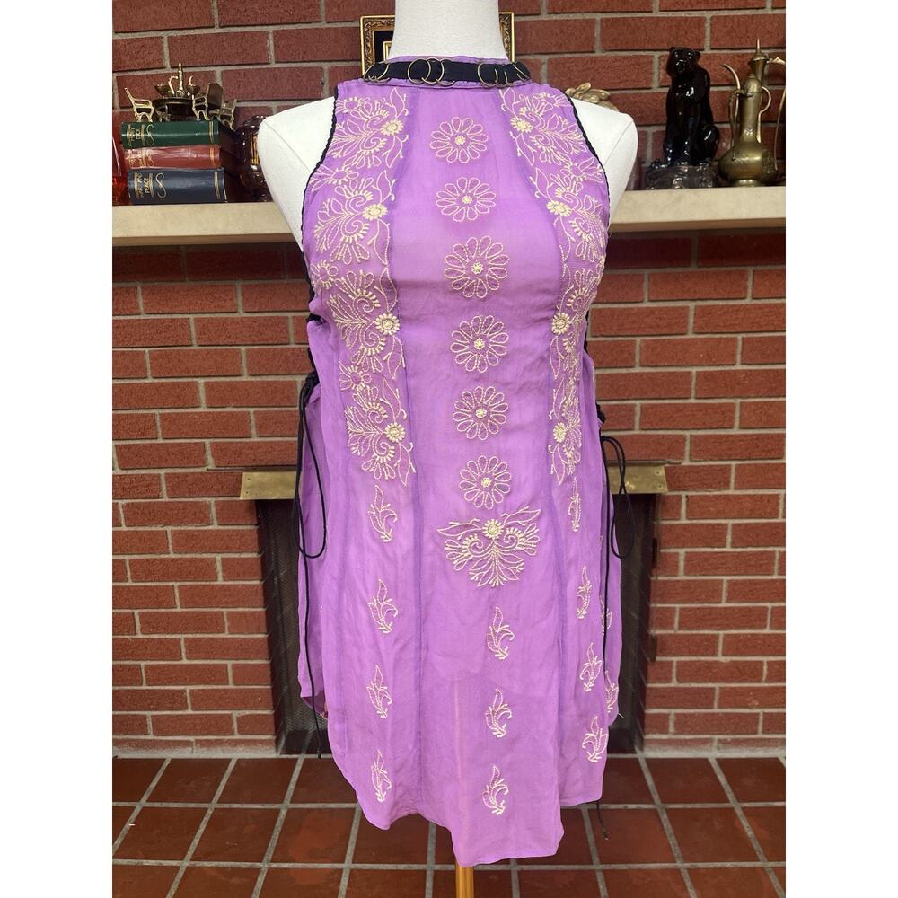 Free People Sheer tunic Boho Lilac Western Isabel Marant Style